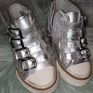 ASH leather silver sneakers
